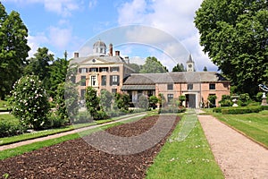 Front view and the garden of castle Rosendael