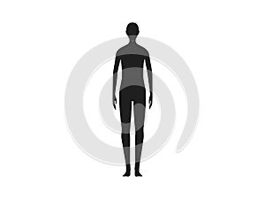 Front view of a x-gender human body silhouette.