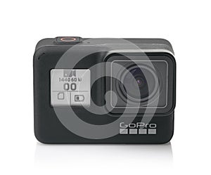 Front view of GoPro Hero 7 Black action camera