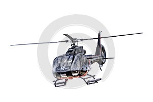 Front view helicopter isolated