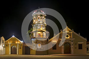 Front view historic Church Santa Barbara (Iglesia de Santa Barbara) Santa Cruz de Mompox