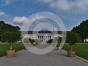 Front view of historic Electoral Palace in Koblenz center, Rhineland-Palatinate, Germany.