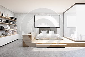 Front view of home office in bedroom