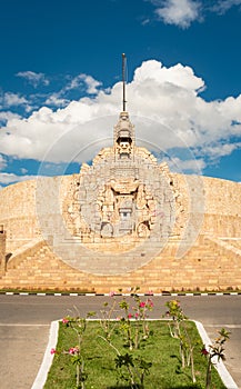 Front view of the iconic Monumento a la Patria located on Paseo Montejo. Merida, Yucatan, Mexico photo