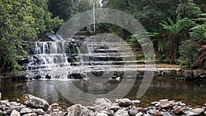 Front on view of liffey falls in tasmania