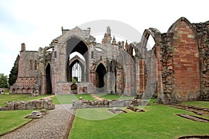 Front view of Melrose Abbey