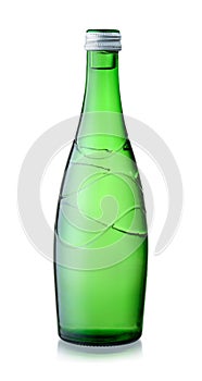 Glass bottle of mineral water