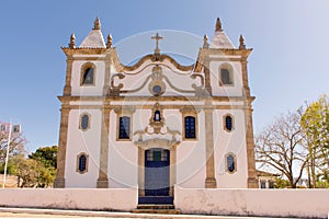 Front view of Mother Church of Santo AntÃ´nio das Garcas Brancas in Glaura, Ouro Preto,MG  Brazil photo