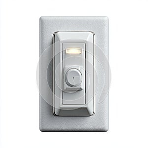 Front view of motion sensor light switch showing operating indicator light