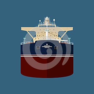 Front View of Oil Tanker