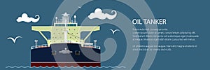 Front View of Oil Tanker Banner
