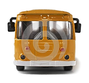 Front view of an old soviet bus model