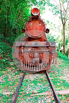 Front view of the old train