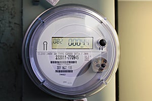 Front View of Outdoor Electric Meter Panel