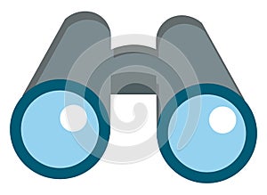 A pair of grey binoculars vector or color illustration