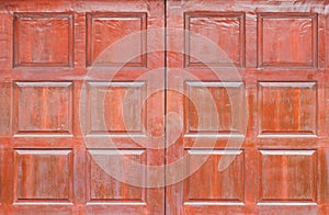 Front view of pattern wooden panel,Window or door of wooden wall grunge wood panels used as background
