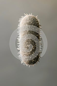Front view photography of escherichia coli with hard light, emphasizing elements and neutral colors