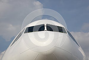 Front View Of A Plane Cockpit