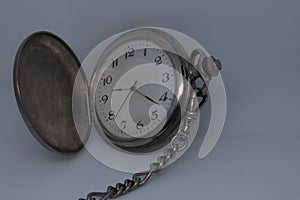 Front view of a pocketwatch on a white background