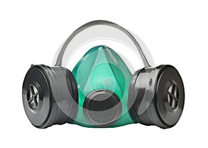 Front view of reusable industrial respirator mask