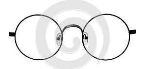 Front view of round eyeglasses