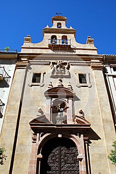 Front view of San Juan de Dios church, Antequera, Spain.