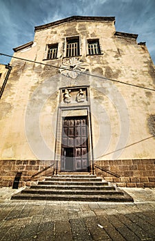 Front view of San Michele church in Alghero