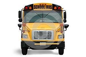 Front view of school bus
