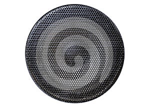 Front view of a sound system speaker