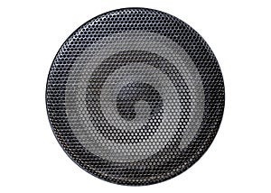 Front view of a sound system speaker