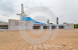 The front view of St. Paul`s Catholic Cathedral Abidjan Ivory Coast. photo