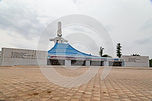 The front view of St. Paul`s Catholic Cathedral Abidjan Ivory Coast.