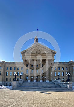 Front view to the Alberta Legislature Building, Legislative Assembly of Alberta