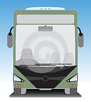 Front view of Tourist bus