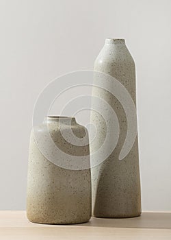 front view two vases. High quality photo