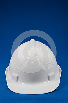 Front view of white hard hat