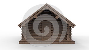 Front view - wooden cabin