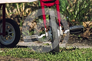 Front wheel with pedals