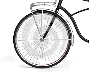 Front Wheel of Vintage Bicycle