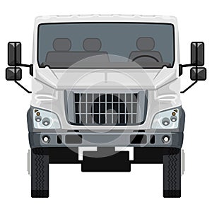 Front white truck