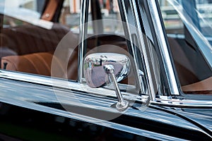 Front window of retro car