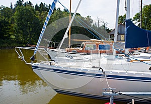 The front of the yachts