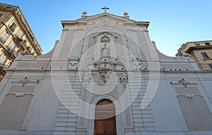 The frontage of the ancient church Saint Ferreol ,Marseille , South France