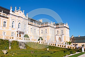 The frontage of the palace in Nove Hrady