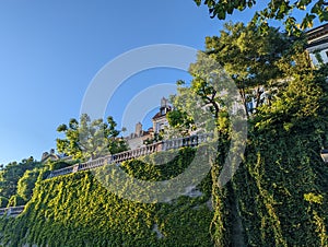 Frontage with vegetation in Switzerland photo