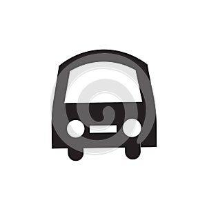 Frontal bus icon vector sign and symbol isolated on white background, Frontal bus logo concept