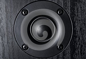 Frontal image of high frequency audio speaker photo