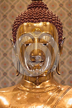 Frontal Portrait of the Golden Buddha