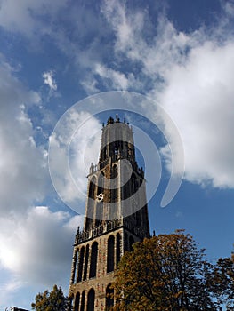 Frontal View of the Dutch Dom Tower of Utrecht