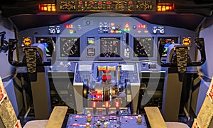 Cockpit of an homemade Flight Simulator - Boeing 7